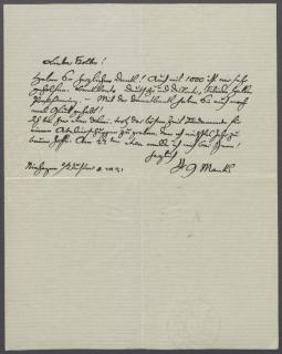 Brief von Gerhard Marcks an Georg Kolbe