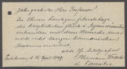 Brief von Hermann Noack an Georg Kolbe