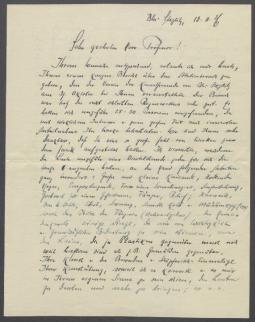 Briefe von Walter Pieper an Georg Kolbe