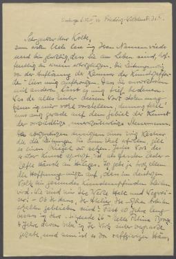 Briefe von Charlotte Schellert-Gerstenberger an Georg Kolbe