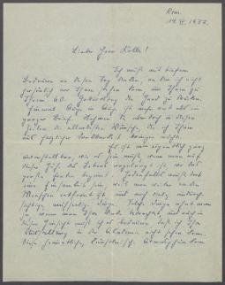 Brief von Günter von Scheven an Georg Kolbe