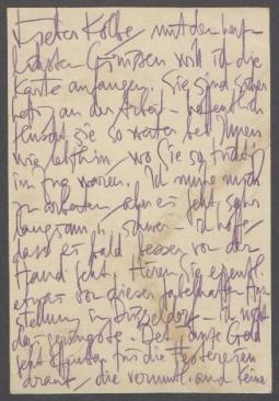 Brief von Karl Schmidt-Rottluff an Georg Kolbe