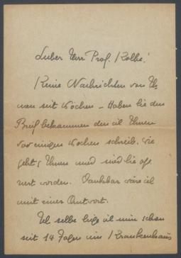 Briefe von Désirée Zimmermann-Klinger an Georg Kolbe