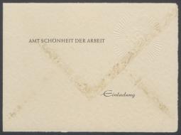 Brief von Albert Speer [Amt Schönheit der Arbeit, NS Gemeinschaft Kraft durch Freude, Berlin] an Georg Kolbe
