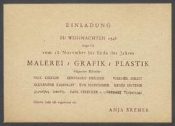 Brief von Anja Bremer [Galerie Bremer, Berlin] an Georg Kolbe
