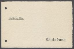 Brief von Friedrich Krebs [Oberbürgermeister der Stad Frankfurt am Main] an Georg Kolbe