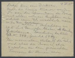 Brief von Georg Kolbe an Herbert von Dirksen