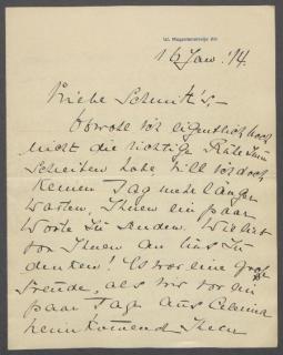 Brief von Benjamine Kolbe an Hermann und Charlotte Schmitt