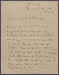 Brief von Georg Kolbe an Hermann Schmitt