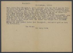 Brief von Georg Kolbe an Conrad Wissigkeit