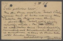 Briefe von Georg Kolbe an den Ernst-Heimeran-Verlag, München