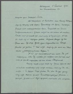 Brief von Dora Scholer [Sekretariat Bonatz] an Georg Kolbe