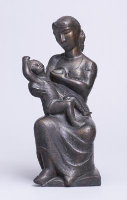 Sitzende Mutter mit Kind 
