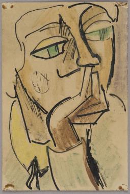 Bildpostkarte von Karl Schmidt-Rottluff an Georg Kolbe